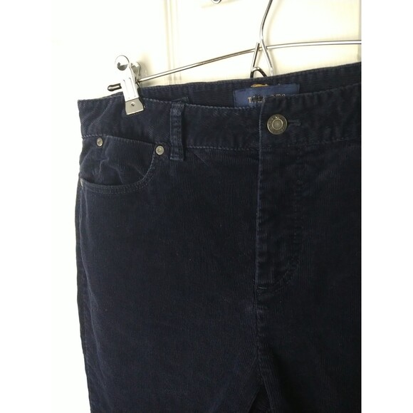 Talbots Corduroy Pants Womens Size 10 Straight Stretch Casual 5 Pocket Blue - Picture 5 of 10